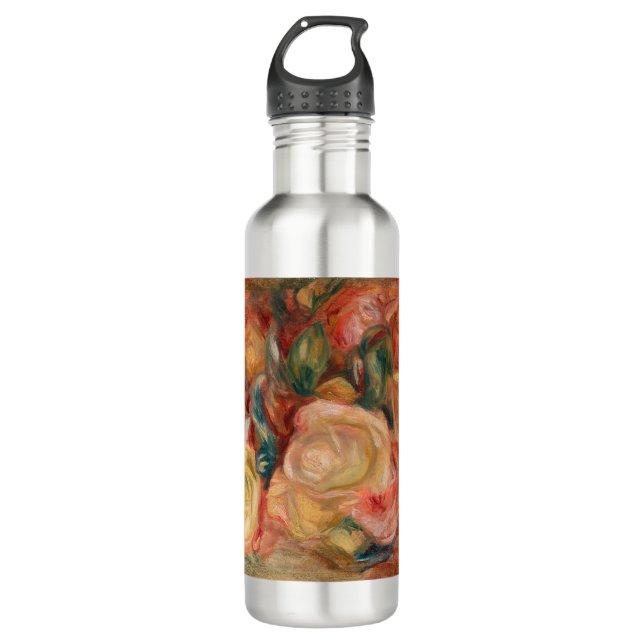 Pierre-Auguste Renoir - Roses Stainless Steel Water Bottle (Front)