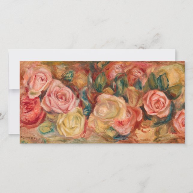 Pierre-Auguste Renoir - Roses Thank You Card (Front)