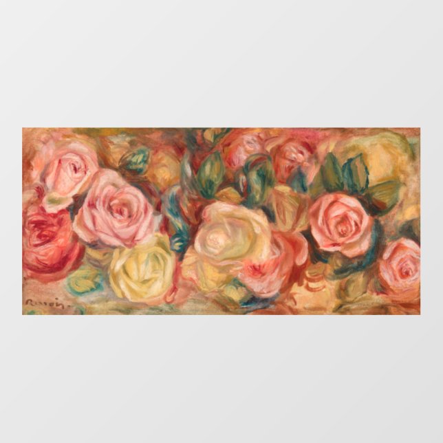Pierre-Auguste Renoir - Roses Wall Decal (Front)
