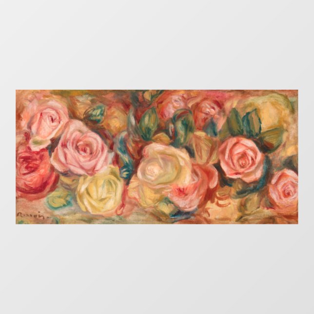 Pierre-Auguste Renoir - Roses Window Cling (Sheet)