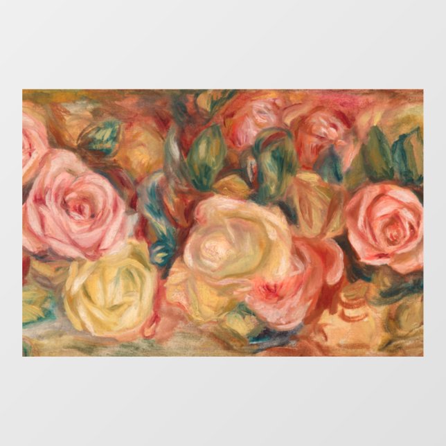 Pierre-Auguste Renoir - Roses Window Cling (Sheet)