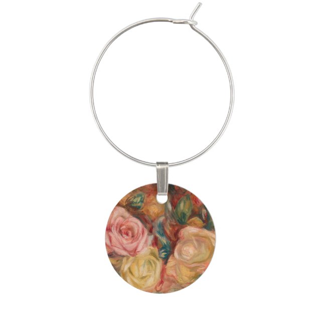 Pierre-Auguste Renoir - Roses Wine Charm (Front)