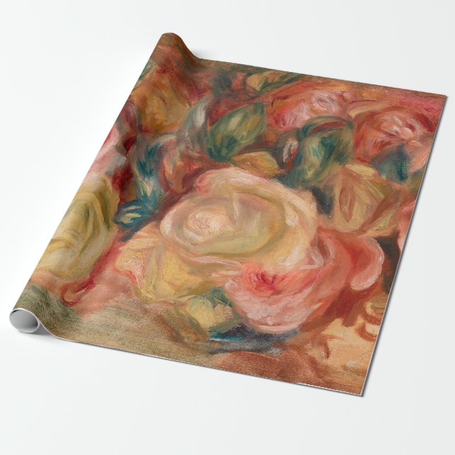 Pierre-Auguste Renoir - Roses Wrapping Paper (Unrolled)