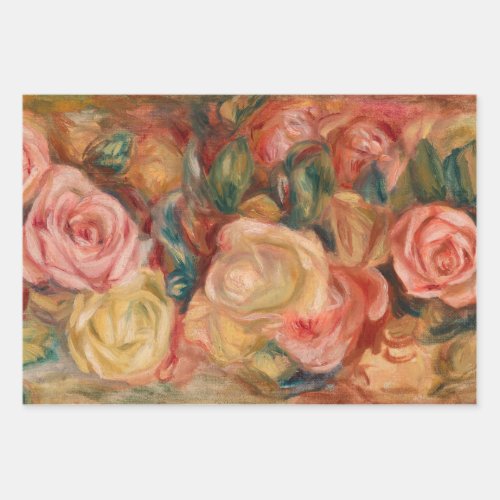 Pierre_Auguste Renoir _ Roses Wrapping Paper Sheets