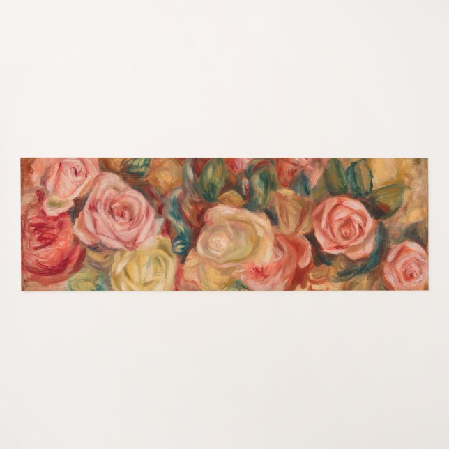 Pierre-Auguste Renoir - Roses Yoga Mat (Back (Horizontal))