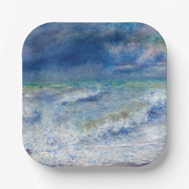 Pierre-Auguste Renoir - Seascape Paper Plates (Front)