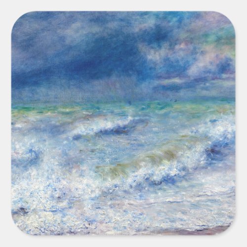 Pierre_Auguste Renoir _ Seascape Square Sticker