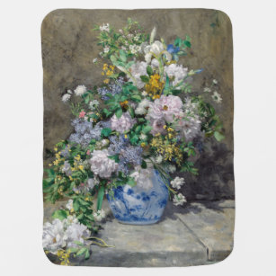 Pierre-Auguste Renoir - Spring Bouquet Baby Blanket