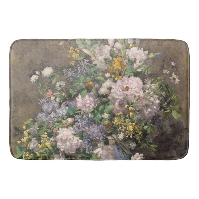 Pierre-Auguste Renoir Spring Bouquet     Bath Mat (Front)