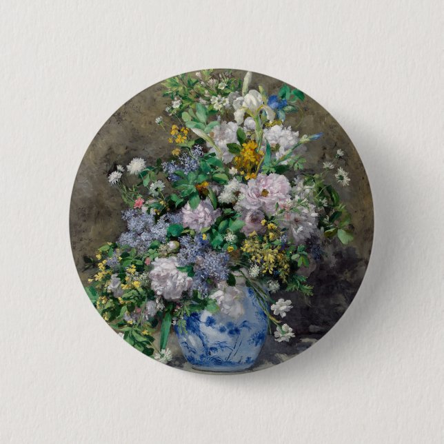 Pierre-Auguste Renoir - Spring Bouquet Button (Front)