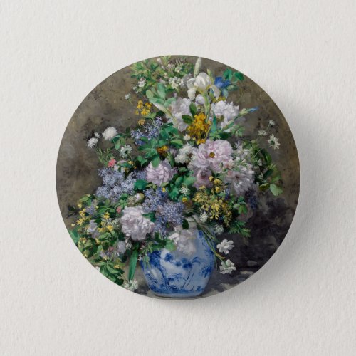 Pierre_Auguste Renoir _ Spring Bouquet Button