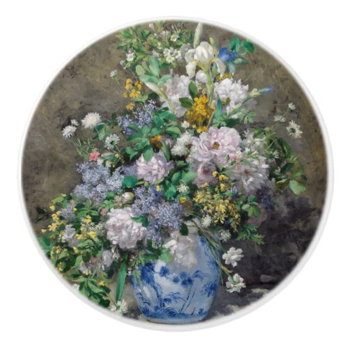 Pierre_Auguste Renoir _ Spring Bouquet Ceramic Knob