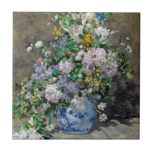 Pierre_Auguste Renoir _ Spring Bouquet Ceramic Tile