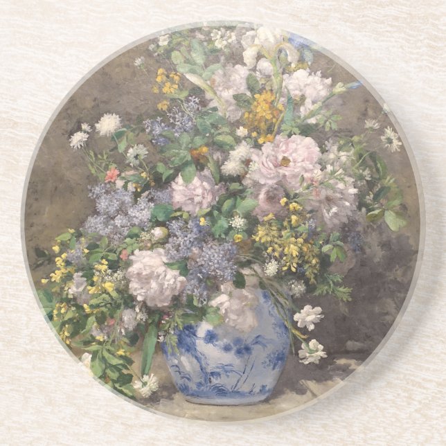 Pierre-Auguste Renoir Spring Bouquet  Coaster (Front)