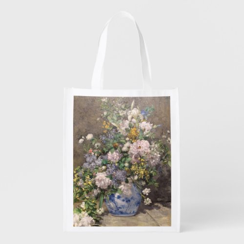 Pierre_Auguste Renoir Spring Bouquet    Grocery Bag