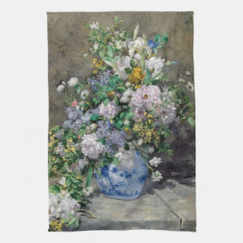 Pierre_Auguste Renoir _ Spring Bouquet Kitchen Towel