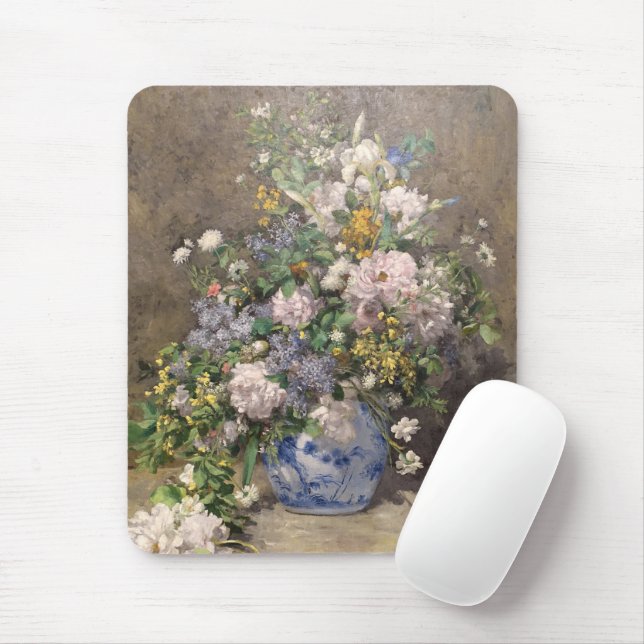 Pierre-Auguste Renoir Spring Bouquet     Mouse Pad (With Mouse)