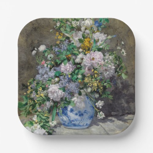 Pierre_Auguste Renoir _ Spring Bouquet Paper Plates