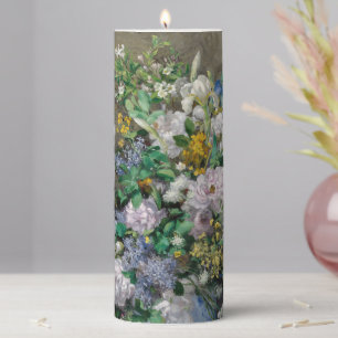 Pierre-Auguste Renoir - Spring Bouquet Pillar Candle