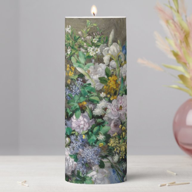 Pierre-Auguste Renoir - Spring Bouquet Pillar Candle (In Situ)