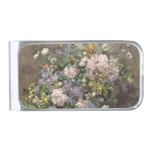 Pierre-Auguste Renoir Spring Bouquet     Silver Finish Money Clip