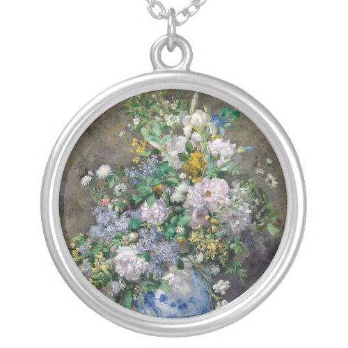 Pierre_Auguste Renoir _ Spring Bouquet Silver Plated Necklace