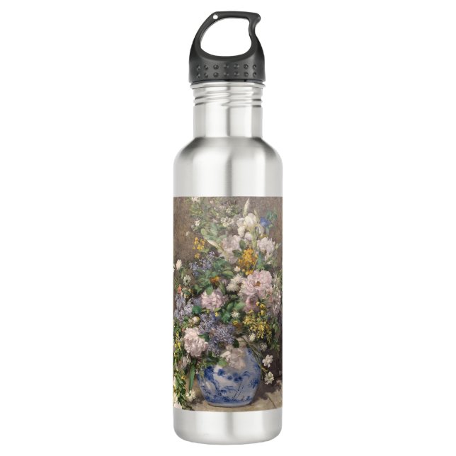 Pierre-Auguste Renoir Spring Bouquet     Stainless Steel Water Bottle (Front)