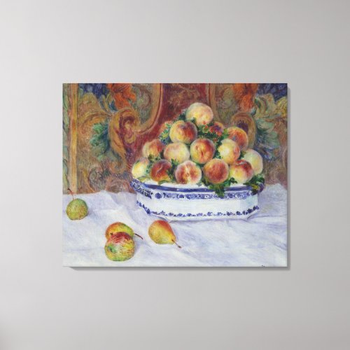 Pierre Auguste Renoir  Still Life with Peaches Canvas Print