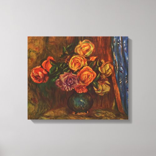 Pierre Auguste Renoir Still Life with Roses Canvas Print