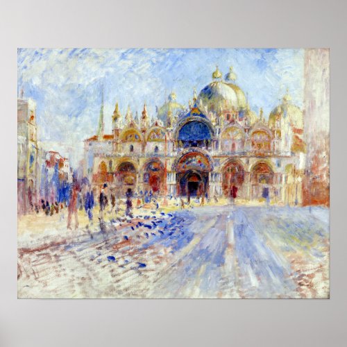 Pierre Auguste Renoir The Piazza San Marco Venice Poster