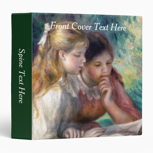 Pierre_Auguste Renoir _ The Reading 3 Ring Binder