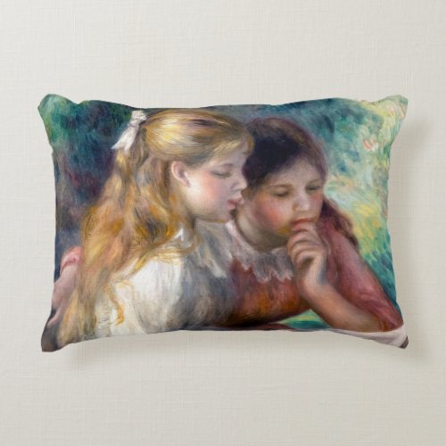 Pierre_Auguste Renoir _ The Reading Accent Pillow