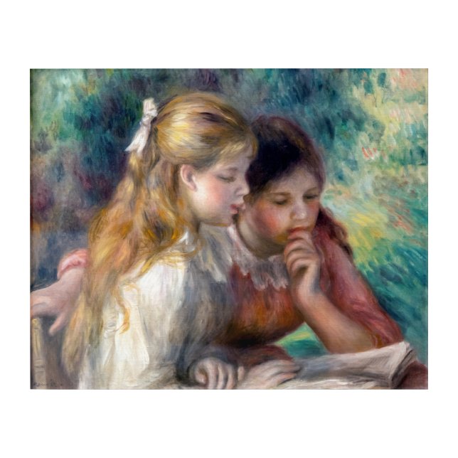 Pierre-Auguste Renoir - The Reading Acrylic Print (Front)