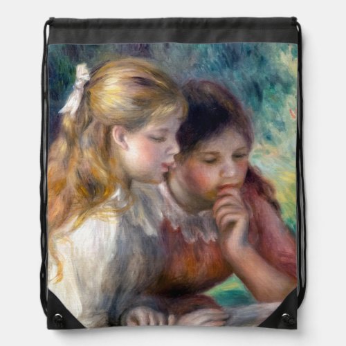 Pierre_Auguste Renoir _ The Reading Drawstring Bag