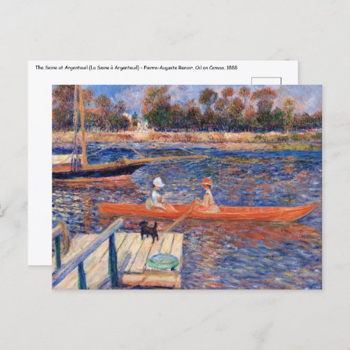 Pierre_Auguste Renoir _ The Seine at Argenteuil Postcard