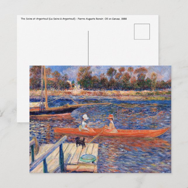 Pierre-Auguste Renoir - The Seine at Argenteuil Postcard (Front/Back)