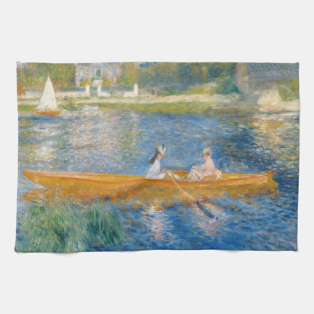 Pierre-Auguste Renoir - The Skiff Kitchen Towel (Horizontal)