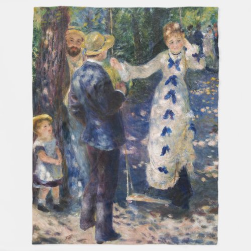 Pierre_Auguste Renoir _ The Swing Fleece Blanket