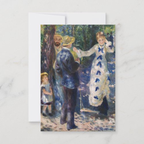 Pierre_Auguste Renoir _ The Swing Thank You Card