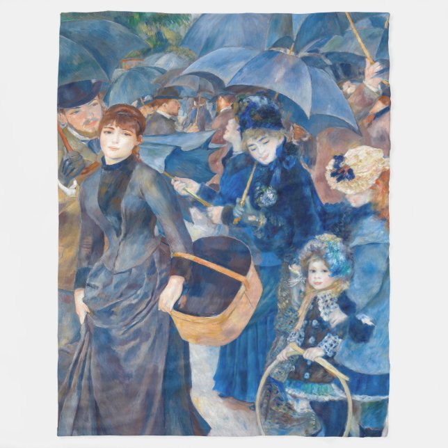 Pierre-Auguste Renoir - The Umbrellas Fleece Blanket (Front)