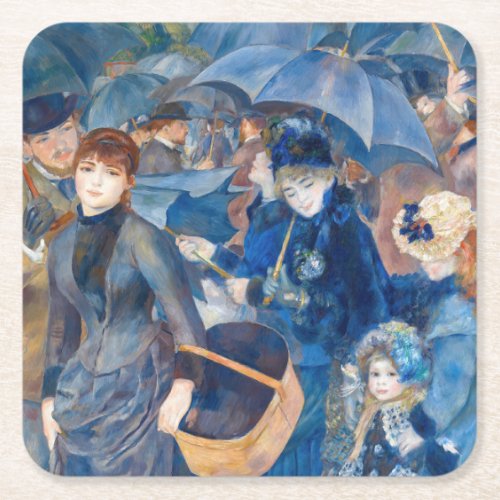 Pierre_Auguste Renoir _ The Umbrellas Square Paper Coaster