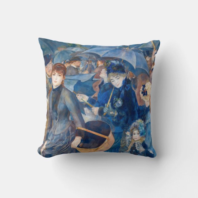 Pierre-Auguste Renoir - The Umbrellas Throw Pillow (Front)