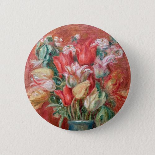 Pierre_Auguste Renoir _ Tulip Bouquet Button