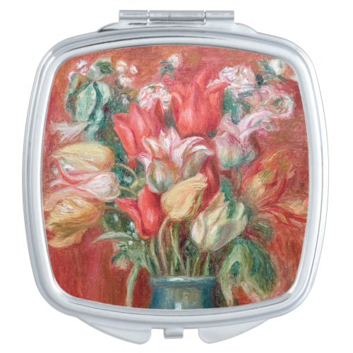 Pierre_Auguste Renoir _ Tulip Bouquet Compact Mirror