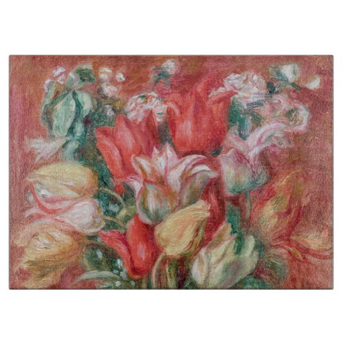 Pierre_Auguste Renoir _ Tulip Bouquet Cutting Board