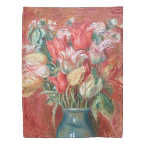 Pierre_Auguste Renoir _ Tulip Bouquet Duvet Cover