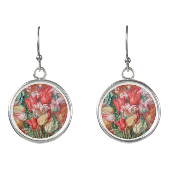 Pierre-Auguste Renoir - Tulip Bouquet Earrings (Front)