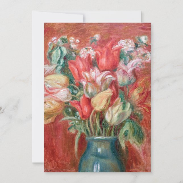 Pierre-Auguste Renoir - Tulip Bouquet Invitation (Front)