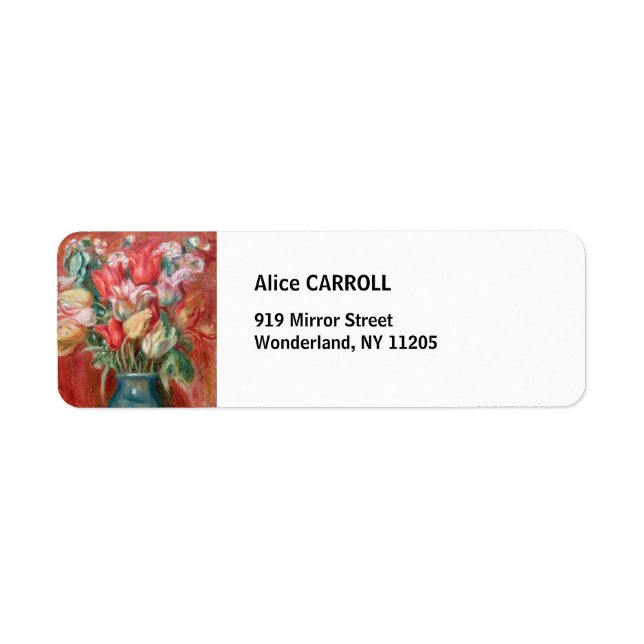 Pierre-Auguste Renoir - Tulip Bouquet Label (Front)