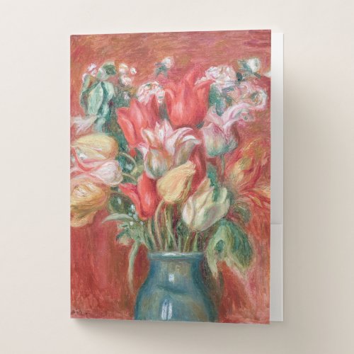 Pierre_Auguste Renoir _ Tulip Bouquet Pocket Folder
